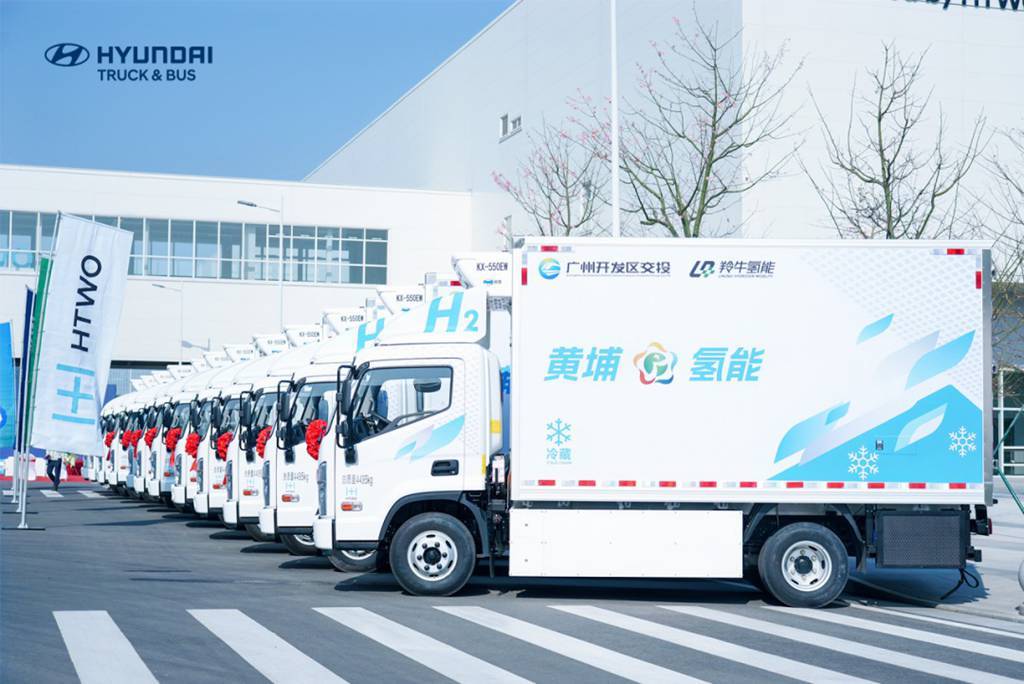 190 водородных топливных элементов рефрижераторов от Hyundai Commercial Vehicles были массово поставлены в Гуанчжоу, продолжая расширять области применения.