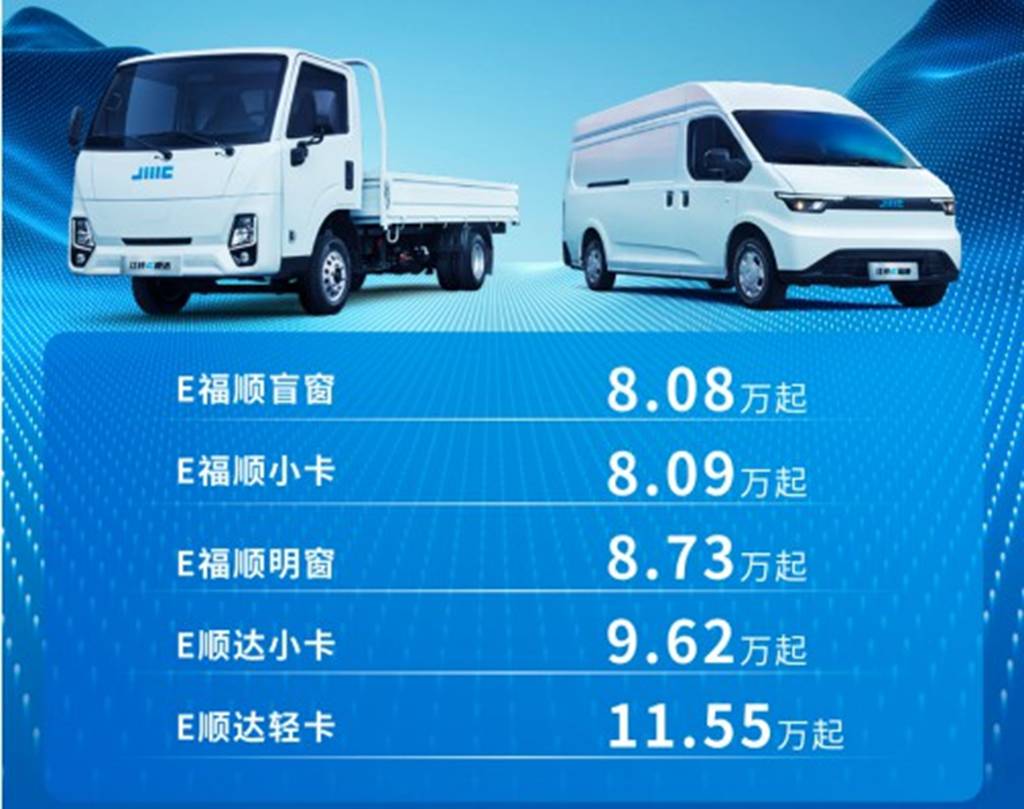 Запуск Jiangling E-Fushun и E-Shunda