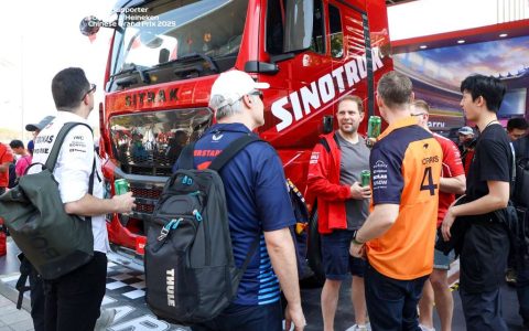 На выставочном стенде SITRAK China Heavy-Duty Trucks на Гран-при Китая Формулы-1 появился “механический экзоскелет”! Что за грузовик это такой?