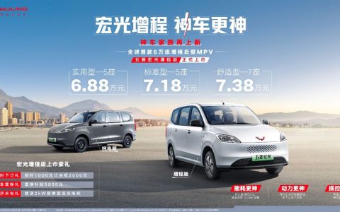 Премьера! Всемирно первый MPV с подзарядкой на 6 юаней — Wuling Hongguang Range Extender официально запущен