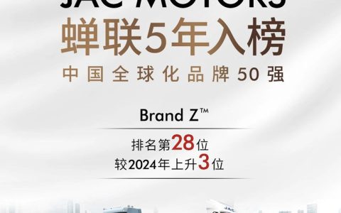 ​​JAC Group пятый год подряд входит в топ-50 китайских глобальных брендов по версии BrandZ​​