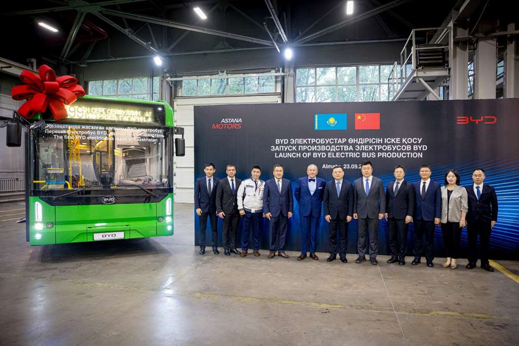 ​​BYD запустила первые электробусы в Казахстане! Сборка завершена на заводе Astana Motors​​